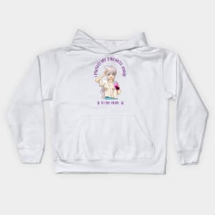 I paused my favorite anime to be here Kids Hoodie